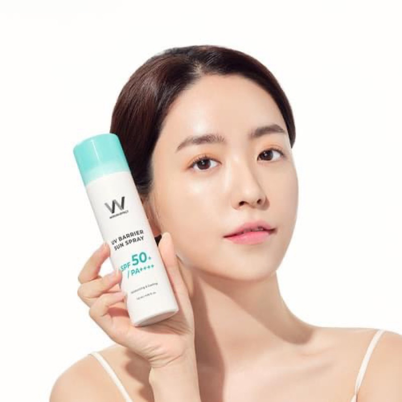 Xịt chống nắng mặt & body làm dịu da, tăng cường hàng rào bảo vệ da Wonjin Effect UV Barrier Sun Spray SPF50+/ PA++++