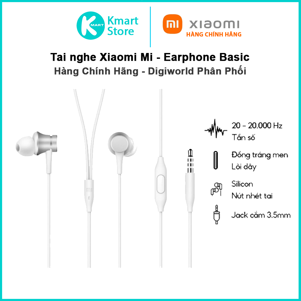Tai Nghe Nhét Tai Mi Basic Xiaomi HSEJ03JY - Hàng Chính Hãng DGW Phân Phối
