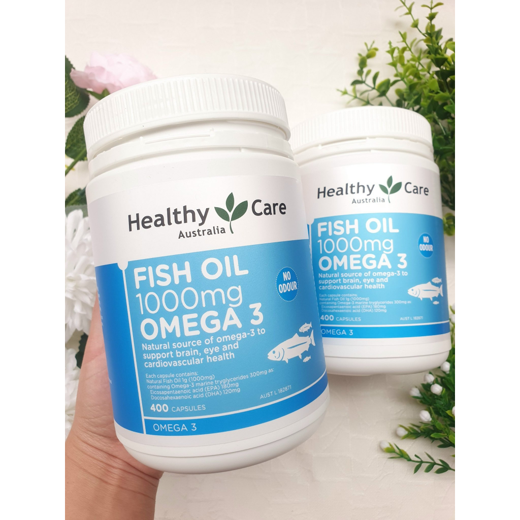 Viên Uống Dầu Cá Omega 3 Healthy Care Fish Oil Úc 400 Viên