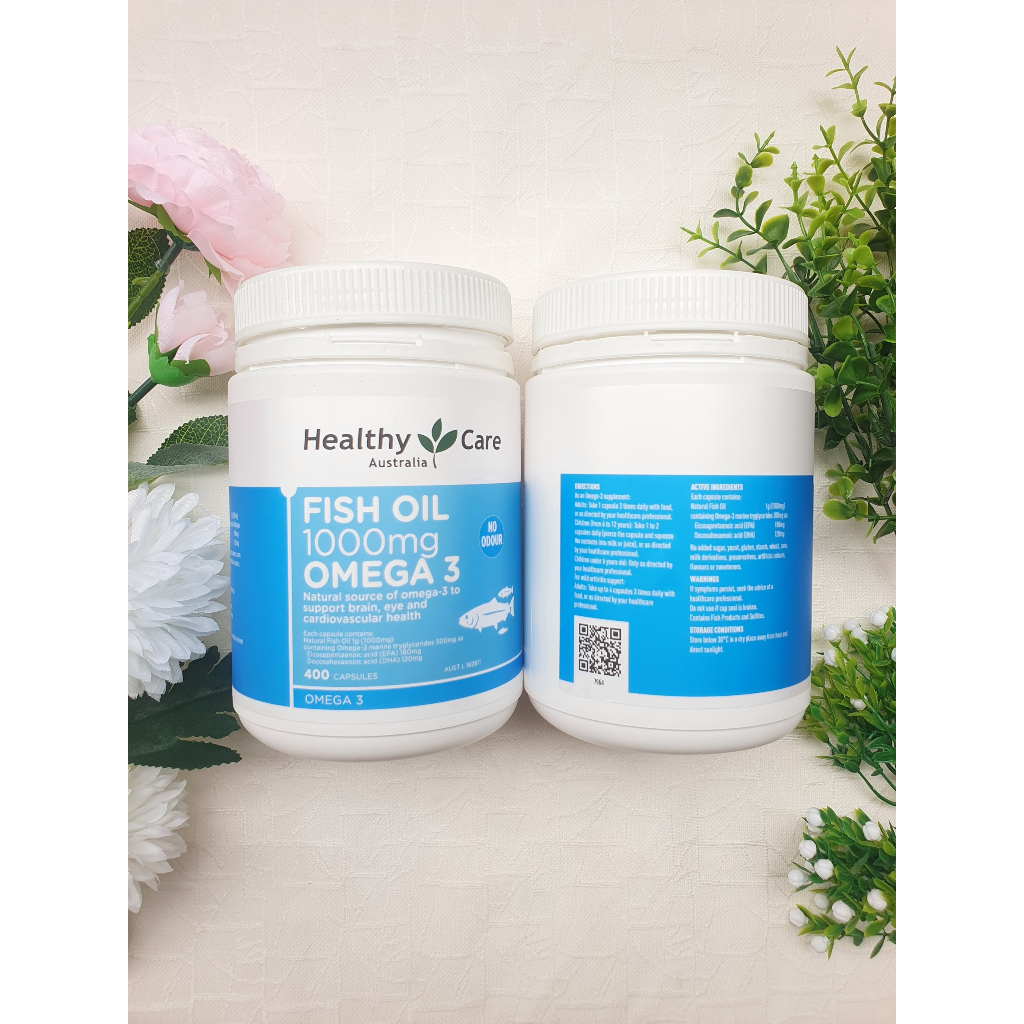 Viên Uống Dầu Cá Omega 3 Healthy Care Fish Oil Úc 400 Viên