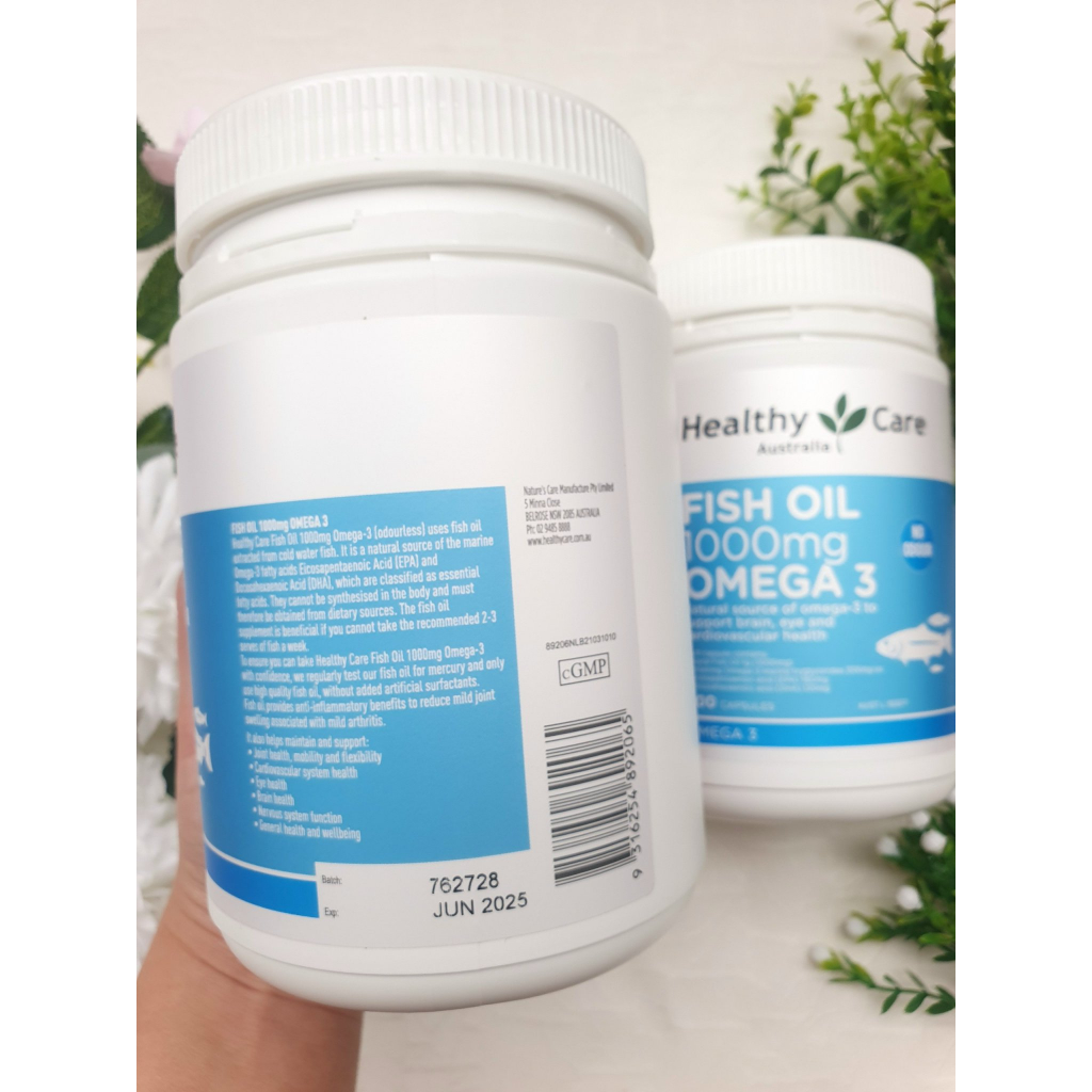 Viên Uống Dầu Cá Omega 3 Healthy Care Fish Oil Úc 400 Viên