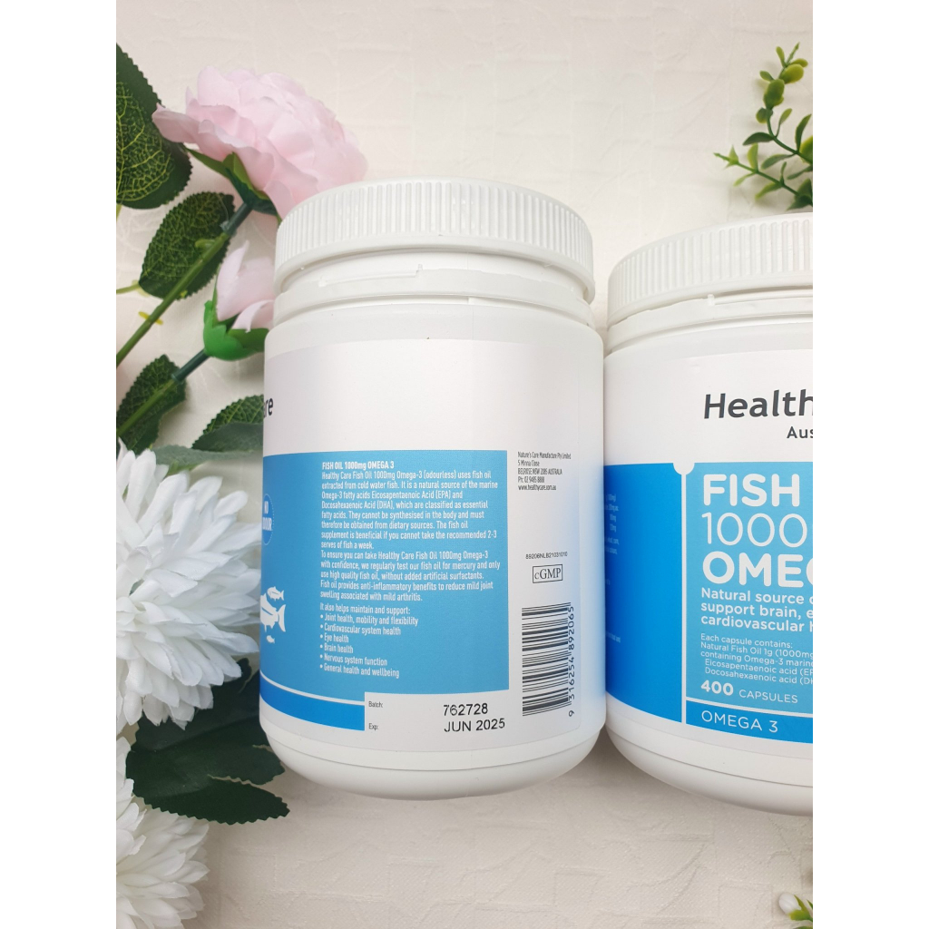 Viên Uống Dầu Cá Omega 3 Healthy Care Fish Oil Úc 400 Viên