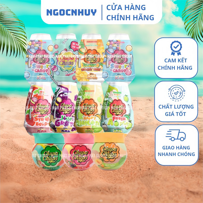 Sáp Thơm Phòng Chupa Chups Gel Air Thái Lan 230g Size XXL, Mùi Hương Trái Cây Kẹo Ngọt