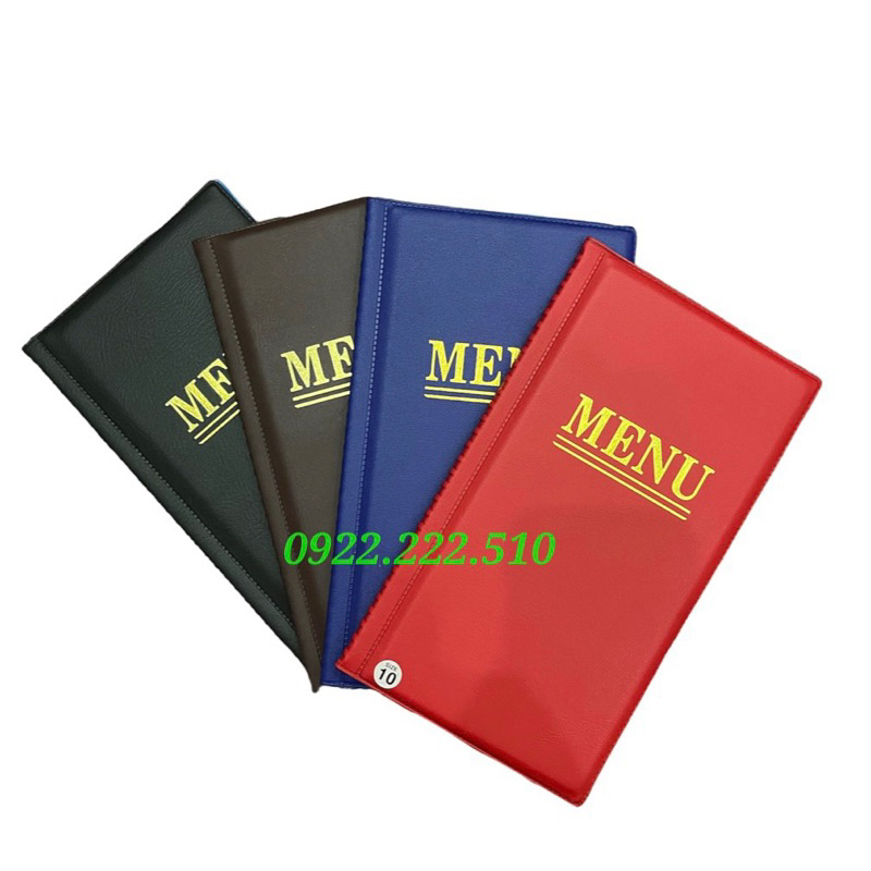 QUYỂN BÌA MENU DA 10-30 LÁ ĐB A6
