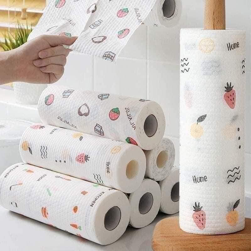 Cuộn khăn giấy lau nhà bếp đa năng hình hoa
