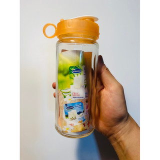 Bình thủy tinh 350ml nắp màu cam
