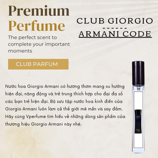Nước hoa Nam Giorgio Armani ( Code - Gio Đen - Gio Trắng )