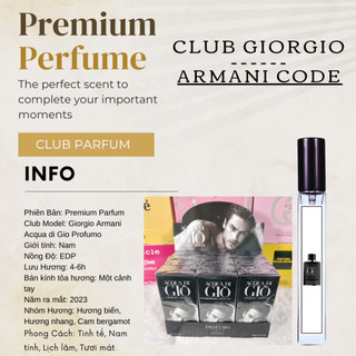 Nước hoa Nam Giorgio Armani ( Code - Gio Đen - Gio Trắng )