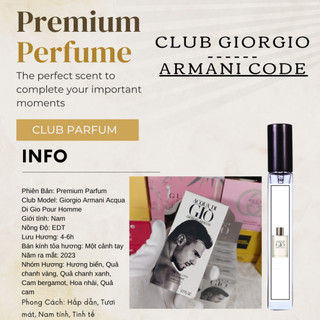 Nước hoa Nam Giorgio Armani ( Code - Gio Đen - Gio Trắng )