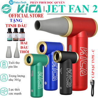 KICA JET FAN 2 - Máy thổi khí nén, Quạt thổi khí cầm tay mini, Máy sấy tóc, May hút bụi - tốc độ gió cực mạnh 100 000v/p