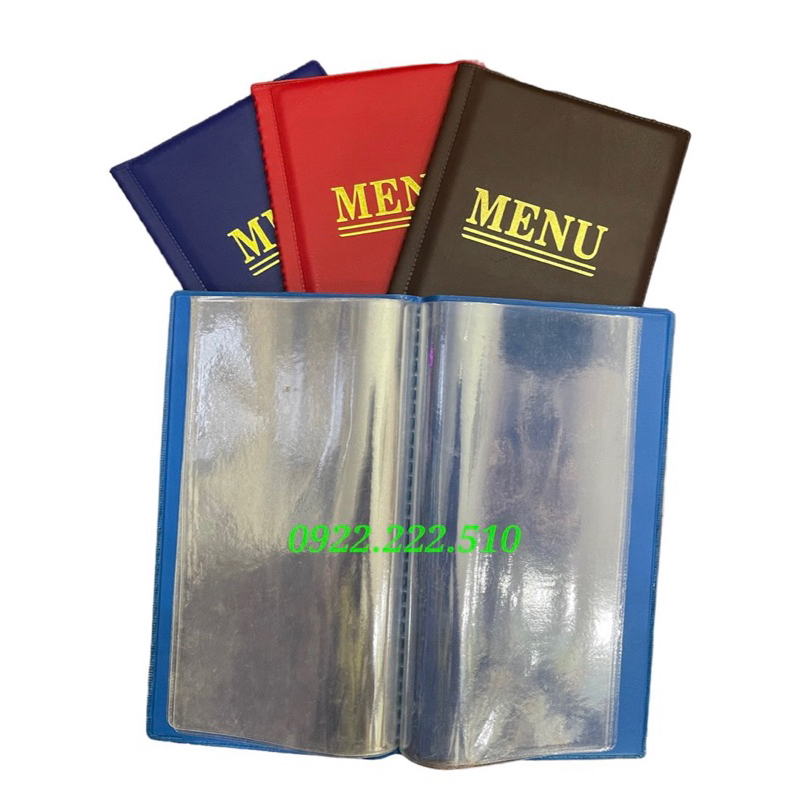 QUYỂN BÌA MENU DA 10-30 LÁ ĐB A6