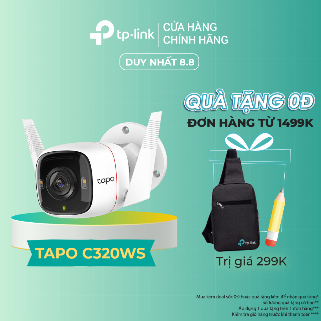 Camera WiFi Ngoài Trời TP-Link Tapo C320WS Độ Phân Giải 2K QHD