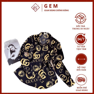 Áo sơ mi chữ GG có BIGSIZE chất đẹp dày dặn - GEM Fashion