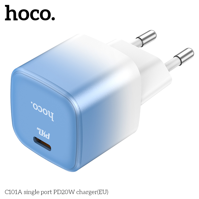 Củ Sạc Nhanh PD 20W Cho iP, Samsung, Xiaomi, Oppo, Huawei... - Cốc Sạc Hoco C101A Siêu Nhanh, Đẹp, Siêu Bền