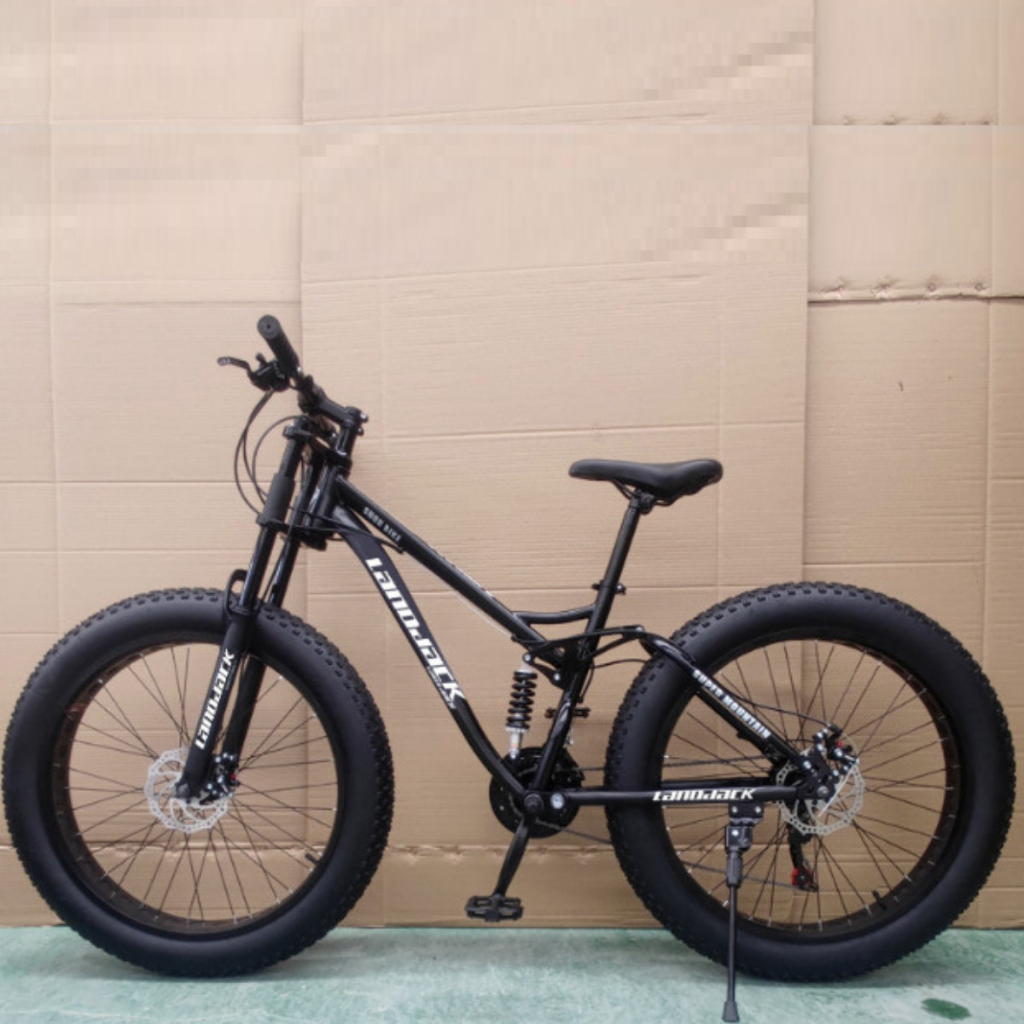 Xe đạp thể thao Lauxjack bánh béo phiên bản khung lò xo hợp kim thép cao cấp  26 icnh - 21 tốc độ