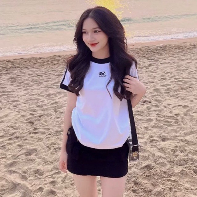 Áo thun baby tea tay ngắn cổ tròn chất đẹp co giãn LACO147