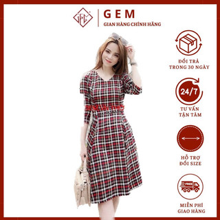 Đầm xòe nữ G40 thiết kế sang trọng TẶNG KÈM thắt lưng - GEM Fashion