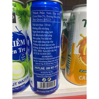 Nước dừa xiêm Bến Tre 330ml