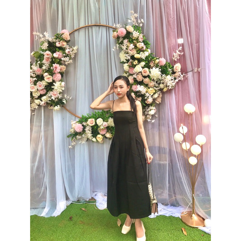 Pass váy 2 dây dáng dài form chuẩn có túi