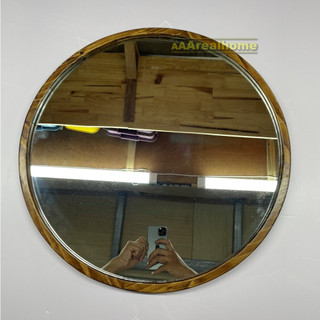 80x80cm Gương tròn khung gỗ AAArealhome TGT Gương tròn treo tường Gương trang điểm Gương nhà tắm