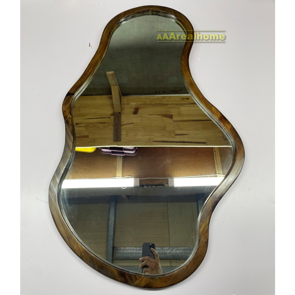 60x100cm Gương soi hạt đậu AAArealhome HDGT Gương hạt đậu khung gỗ tự nhiên 100% Gương trang điểm Gương nhà tắm