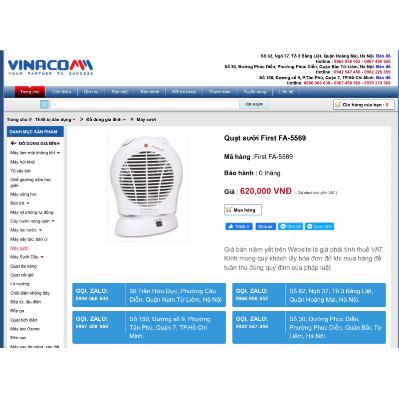 Quạt sưởi cũ vẫn dùng ok 79k