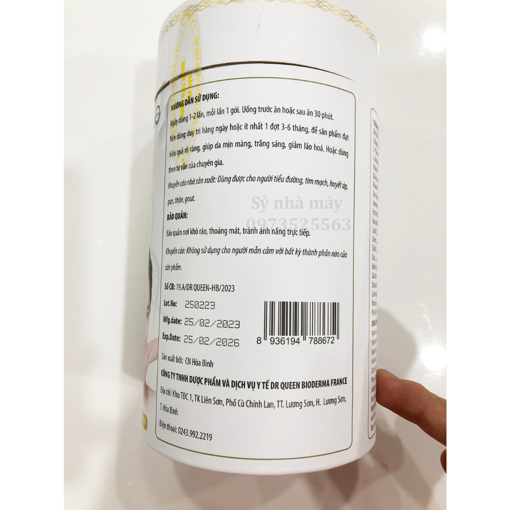 Nước uống trắng da GLUTATHION Retinol Collagen Nano Sakura giúp trắng, căng da da bật tông mờ nám hộp 20 gói