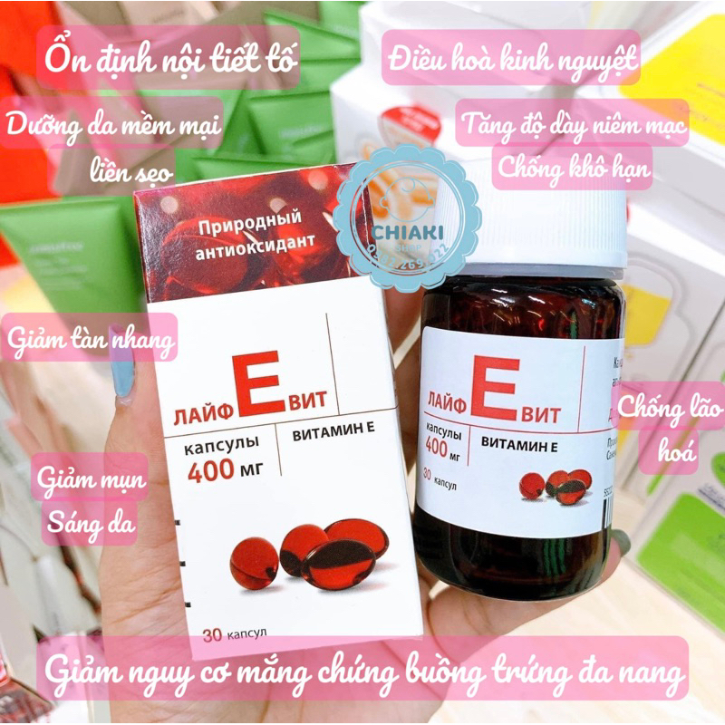 Vitamin E đỏ Nga (Hũ thuỷ tinh)