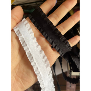 Ruy băng lụa viền bèo HQ (size2,3cm-7k/mét )