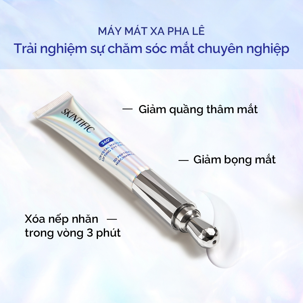 Combo mặt nạ kem mắt Mặt nạ đất sét ngải cứu cải thiện vấn đề mụn 55g + Kem mắt đầu pha lê massage 360 độ SKINTIFIC 20g