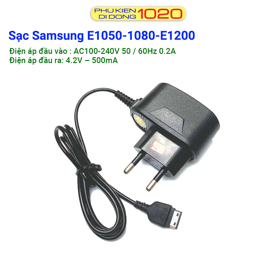 Cóc sạc liền dây Samsung E1050 E1080 E1150 E1200 E1200Y C3510 - Sạc không nóng máy, không gây hại cho pin