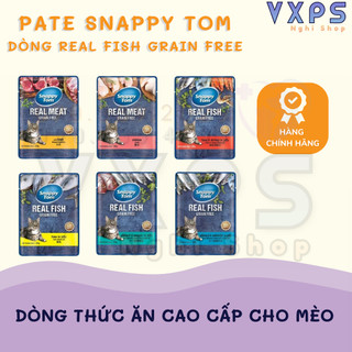 Pate cho mèo Snappy Tom Real Fish Grain Free 85g