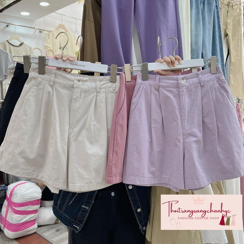 Quần short thô cài cúc có chun sau form siêu cưng full 9 màu qc