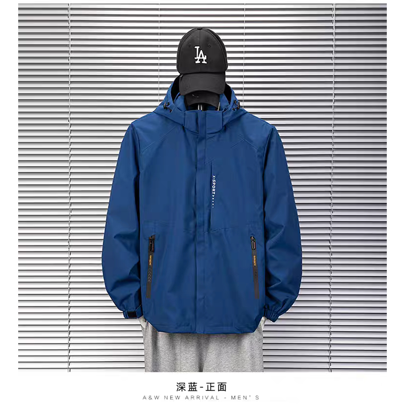 Áo khoác gió trượt nước kết hợp 3 túi dây kéo và nón tháo rời đa năng siêu phẩm 2023 5 màu Bảo Đăng.