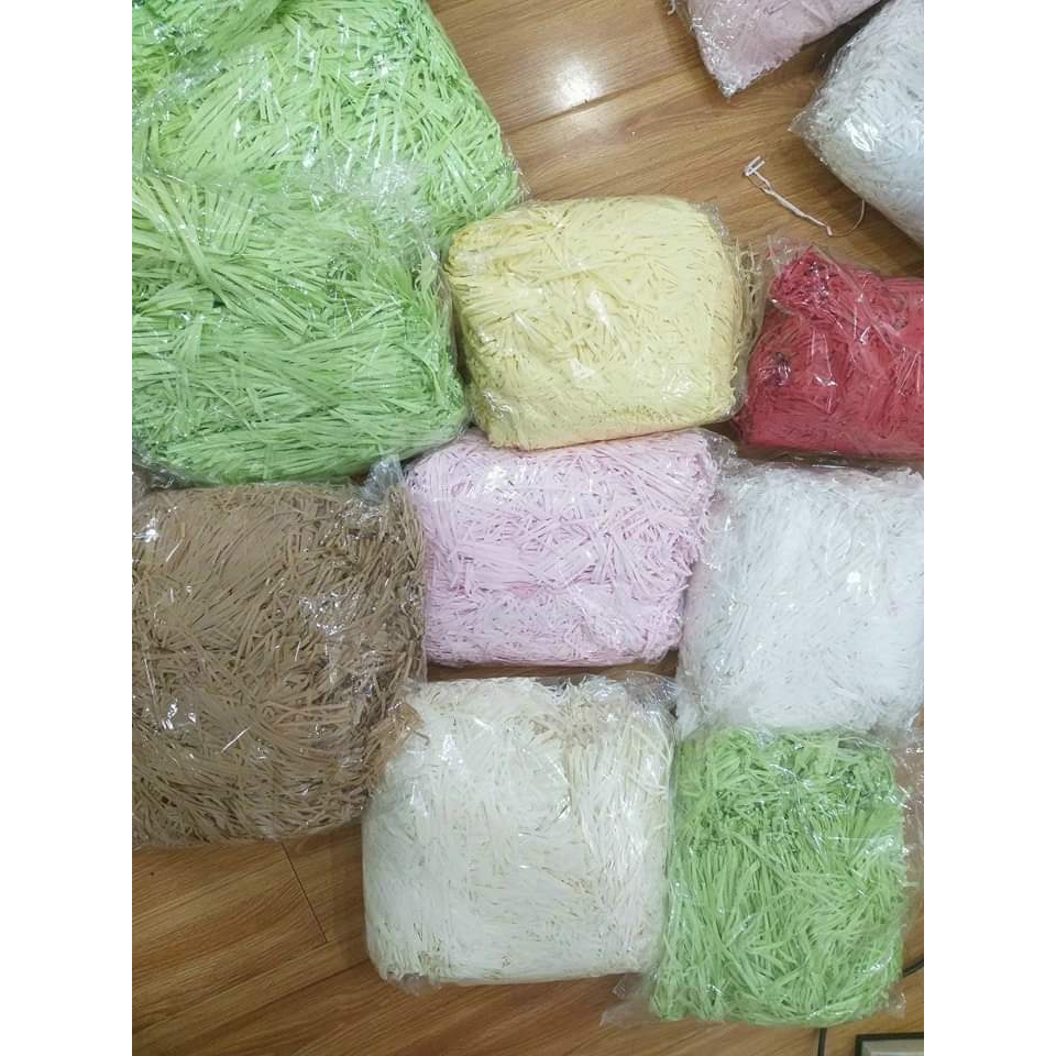 Giấy Rơm Trang Trí Giỏ Quà, Khay trái cây nhiều màu