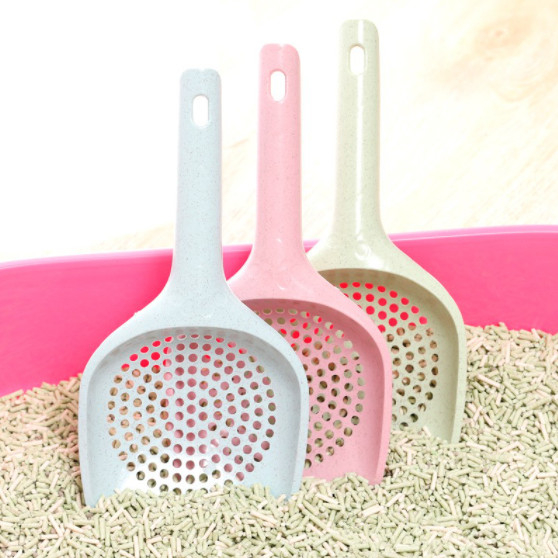 Xẻng xúc cát vệ sinh mèo lỗ tròn - xẻng hốt cát dọn vệ sinh phân cho mèo - phụ kiện chó mèo