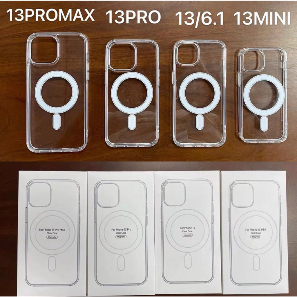 Ốp điện thoại trong suốt hỗ trợ sạc từ tính Cho 7plus/8plus/x/xs/xsmax/11/12/13/14/pro/max/plus/promax