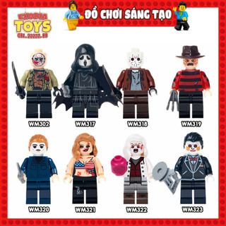 Xếp hình minifigure phim kinh dị Jason Voorhees, Ghostface, Feddy - Đồ Chơi Lắp Ghép Sáng Tạo - WM6003