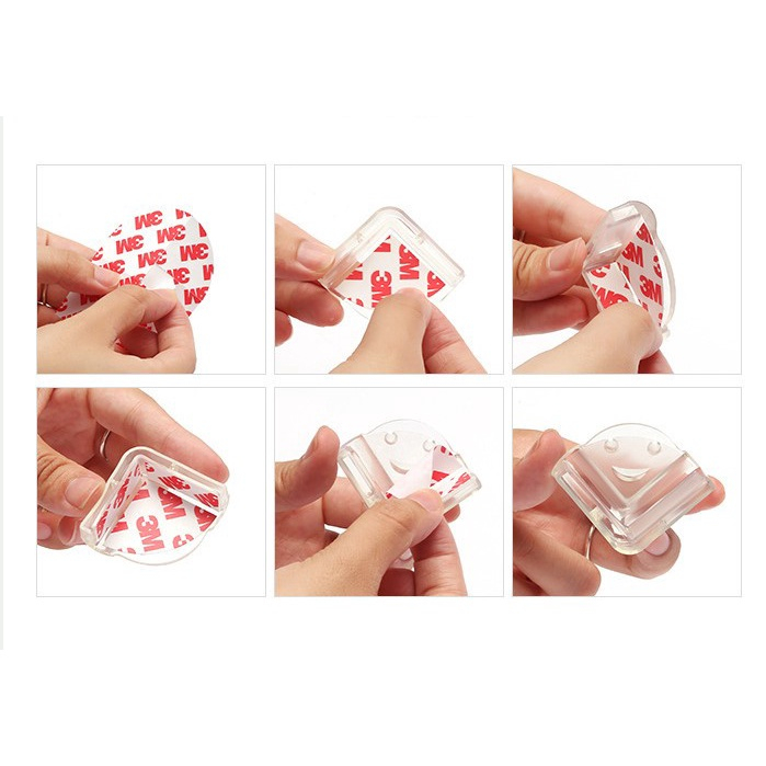 Miếng silicon bịt góc bàn an toàn cho bé -kem keo dính