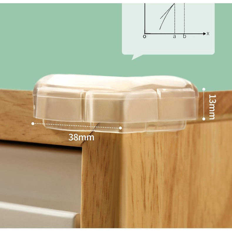 Miếng silicon bịt góc bàn an toàn cho bé -kem keo dính