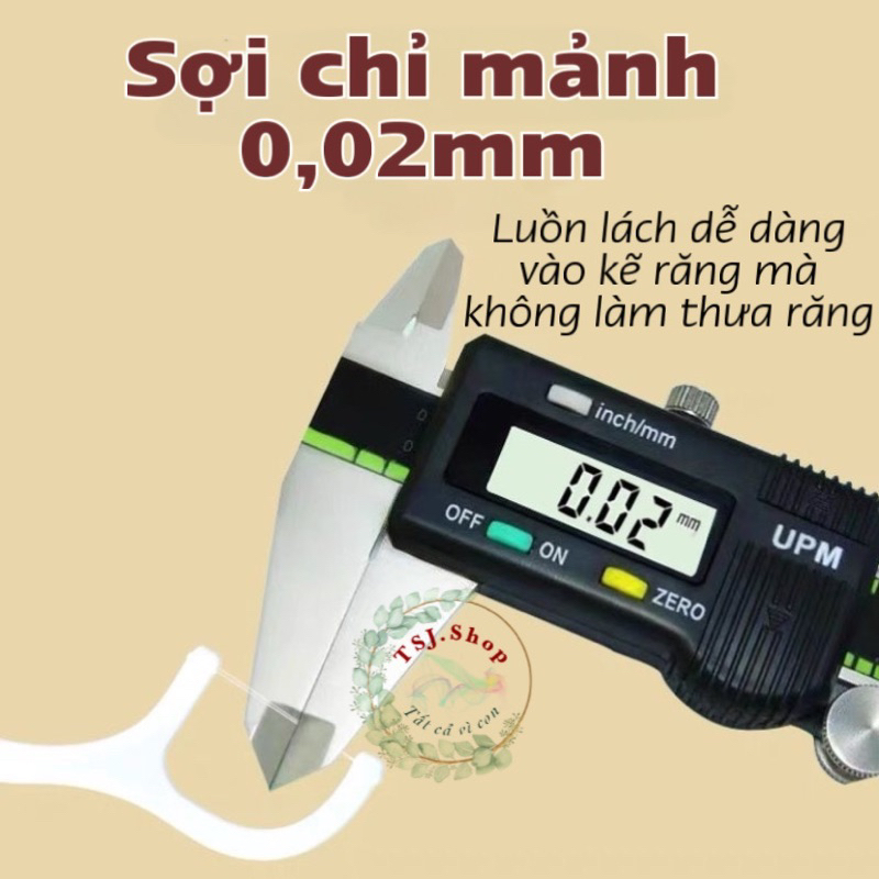 Tăm chỉ nha khoa gói 100 chiếc đóng gói riêng biệt, tăm đám cưới