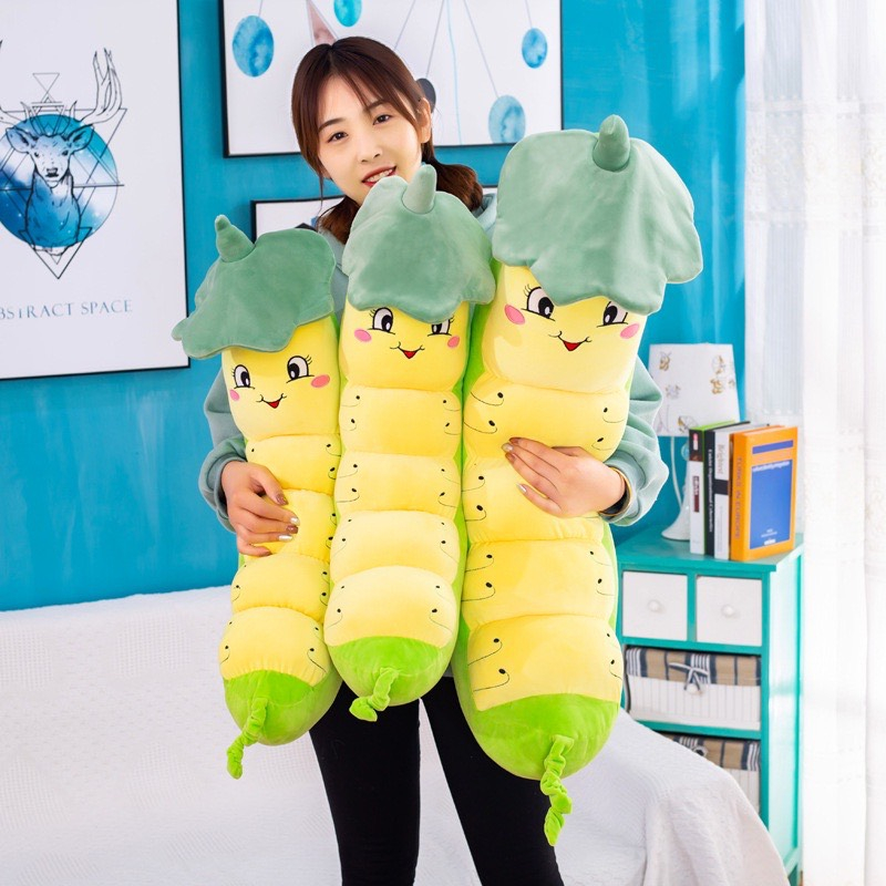 GẤU BÔNG SÂU ĐẬU VẢI NHUNG CAO CẤP EDA'S HOUSE