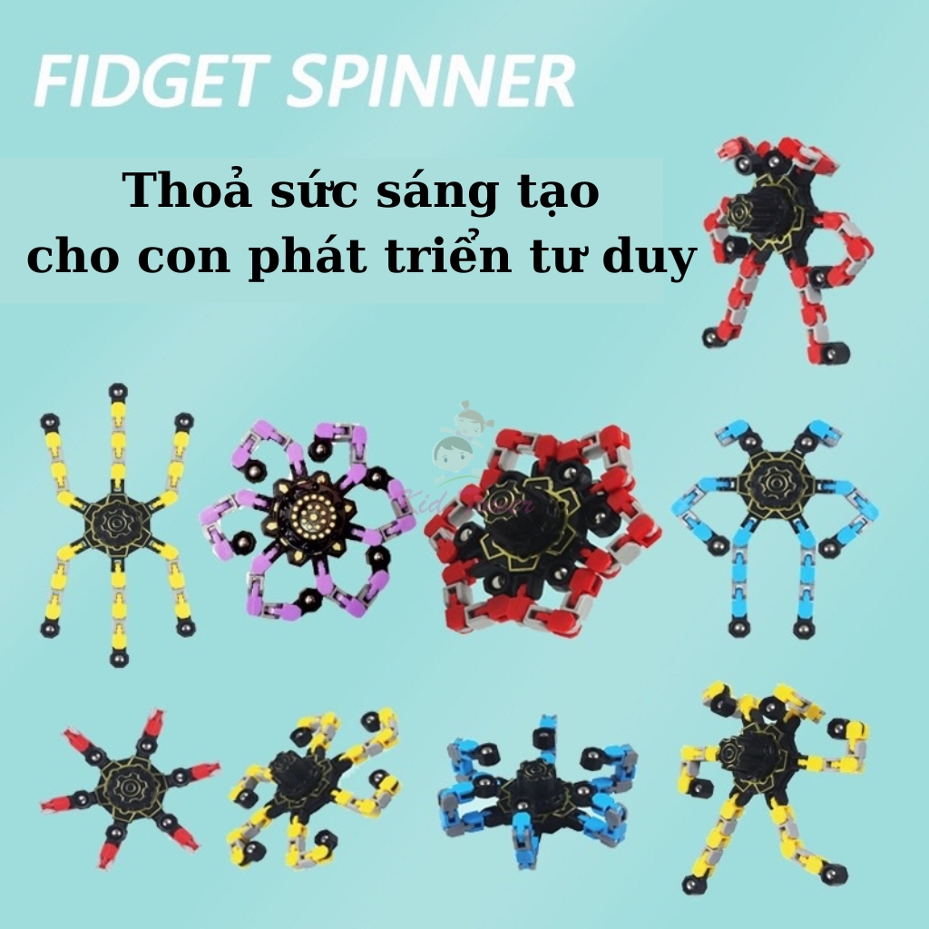 Đồ Chơi con quay Spinner Robot Biến Hình Thông Minh giúp bé phát triển tư duy