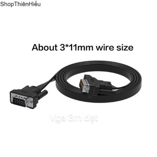 Dây cap vga 3m hàng chuẩn 3+6 chất lượng cao - cáp 2 đầu vga đực xin tốt chống nhiễu