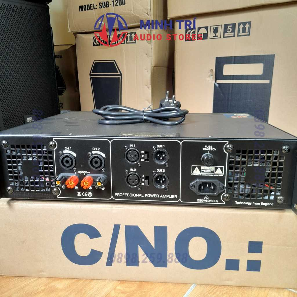 Cục Đẩy Công Suất 2 Kênh Martin 3 Sao Hàng Bãi 2X850W, 28 Sò Bù Áp-16 Sò Lớn, 8 Tụ Lọc, Nguồn Xuyến - Minh Trí Audio