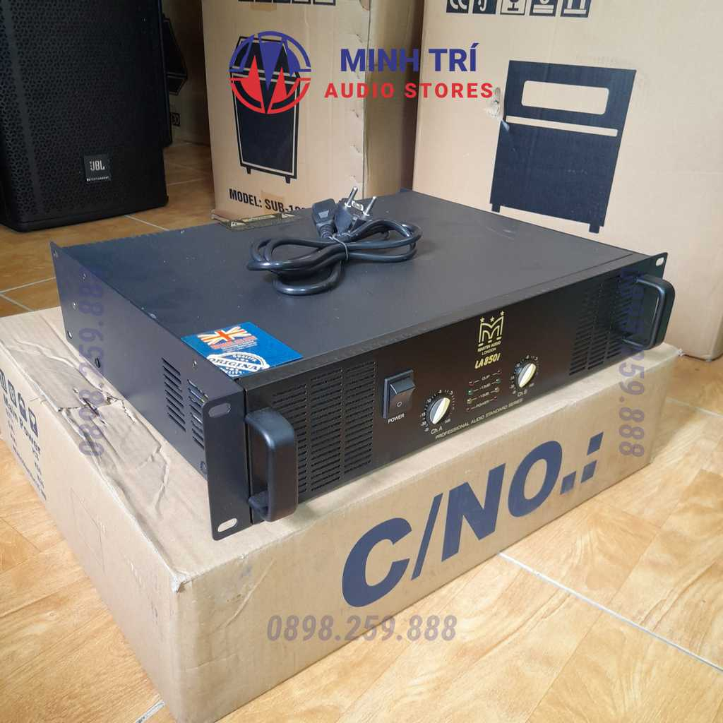 Cục Đẩy Công Suất 2 Kênh Martin 3 Sao Hàng Bãi 2X850W, 28 Sò Bù Áp-16 Sò Lớn, 8 Tụ Lọc, Nguồn Xuyến - Minh Trí Audio
