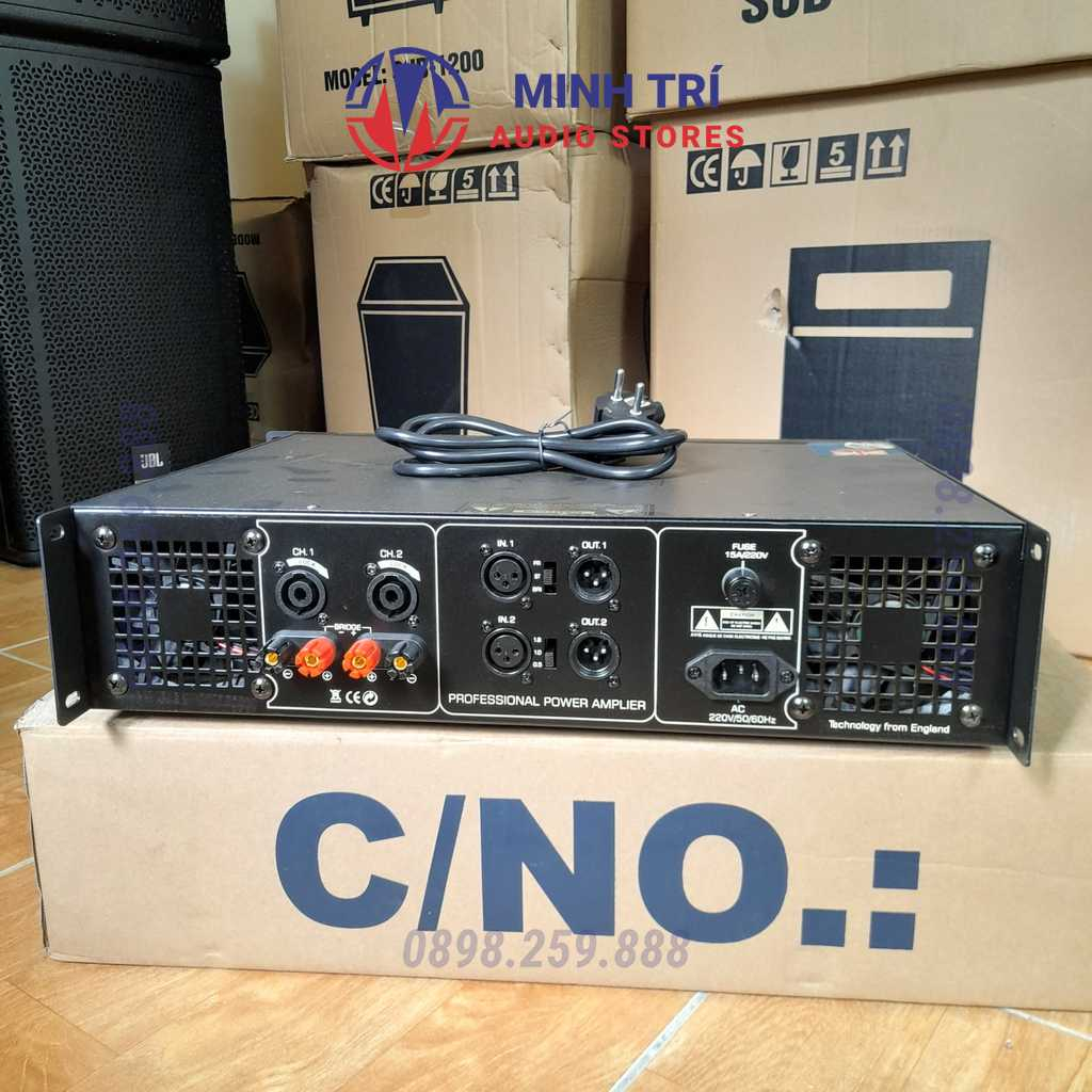 Cục Đẩy Công Suất 2 Kênh Martin 3 Sao Hàng Bãi 2X850W, 28 Sò Bù Áp-16 Sò Lớn, 8 Tụ Lọc, Nguồn Xuyến - Minh Trí Audio