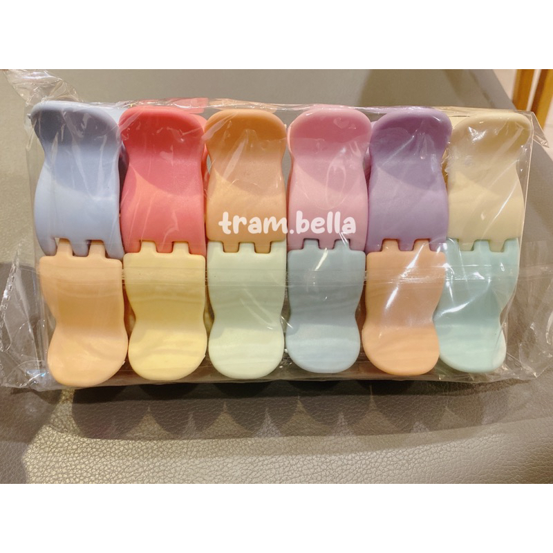 Vỉ kẹp tóc càng cua 5 răng 3 răng màu nhám bầu cao cấp tram.bella