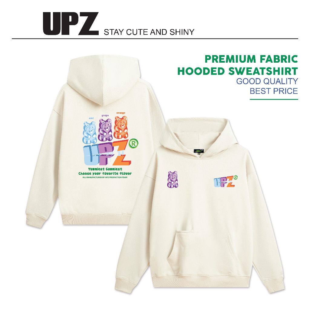 UPZ Áo Khoác Hoodie In Gummie (4 Màu)