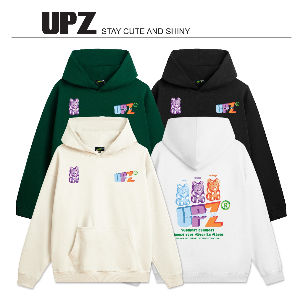 UPZ Áo Khoác Hoodie In Gummie (4 Màu)